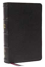 KJV,  Personal Size Large Print Single-Column Reference Bible, Genuine Leather, Black, Red Letter, Thumb Indexed, Comfort Print
