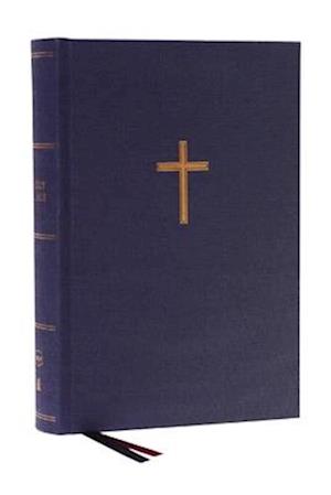 Nkjv, Single-Column Wide-Margin Reference Bible, Cloth Over Board, Blue, Red Letter, Comfort Print