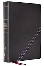 KJV, Word Study Reference Bible, Bonded Leather, Black, Red Letter, Thumb Indexed, Comfort Print