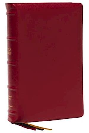 KJV Holy Bible: Large Print Single-Column with 43,000 End-of-Verse Cross References, Red Goatskin Leather, Premier Collection, Personal Size, Thumb Indexed: King James Version