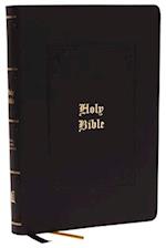 KJV, Large Print Center-Column Reference Bible, Leathersoft, Black, Red Letter, Thumb Indexed, Comfort Print