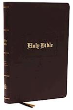 Kjv, Large Print Center-Column Reference Bible, Leathersoft, Brown, Red Letter, Thumb Indexed, Comfort Print