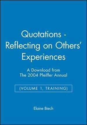 Quotations - Reflecting on Others' Experiences