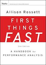 First Things Fast – A Handbook of Performance Analysis 2e