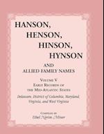 Hanson, Henson, Hinson, Hynson, and Allied Family Names, Volume 5