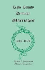 Leslie County, Kentucky Marriages, 1884-1894