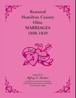 Restored Hamilton County, Ohio, Marriages, 1808-1849