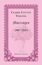 Clarke County, Virginia Marriages, 1887-1925