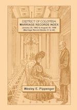 District of Columbia Marriage Records Index, January 20, 1892 to August 30, 1896 (Marriage Record Books 31 to 40)