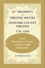 45th Regiment of Virginia Militia Stafford County, Virginia 1781-1856