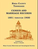 Rhea County, Tennessee Census and Marriage Records, 1851 Through 1900