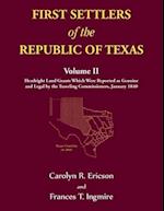 First Settlers of the Republic of Texas, Volume 2