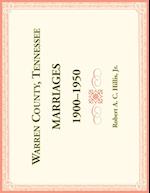 Warren County, Tennessee Marriages, 1900-1950