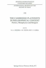 The Cambridge Platonists in Philosophical Context