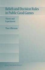 Beliefs and Decision Rules in Public Good Games