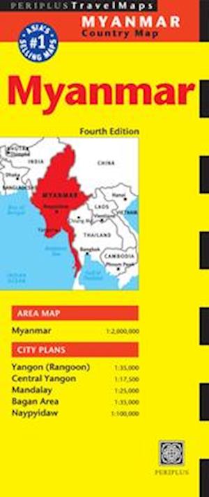 Myanmar Travel Map Fourth Edition