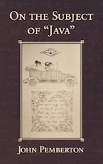 On the Subject of "java"