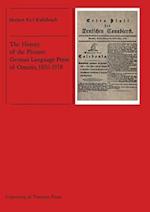 The History of the Pioneer German Language Press of Ontario, 1835-1918