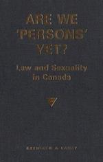 Are We Persons Yet Law & Sexua