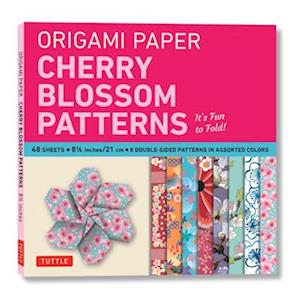 Origami Paper- Cherry Blossom Patterns Large 8 1/4" 48 sh
