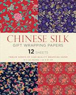 Chinese Silk Gift Wrapping Papers - 12 Sheets