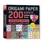 Origami Paper 200 Sheets Japanese Dolls 6" (15 CM)