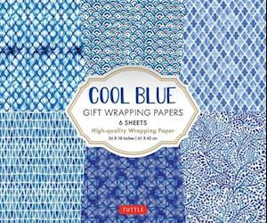 Cool Blue Gift Wrapping Papers - 6 sheets