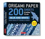 Origami Paper 200 sheets Blue and White Patterns 6" (15 cm)