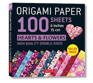 Origami Paper 100 Sheets Hearts & Flowers 6" (15 CM)