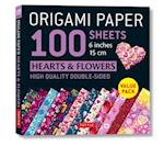 Origami Paper 100 sheets Hearts & Flowers 6" (15 cm)