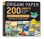 Origami Paper 200 sheets Japanese Woodblock Prints 8 1/4"