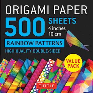 Origami Paper 500 sheets Rainbow Patterns 4" (10 cm)