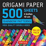 Origami Paper 500 sheets Rainbow Patterns 4" (10 cm)