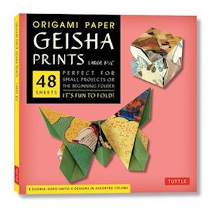 Origami Paper Geisha Prints 48 Sheets X-Large 8 1/4" (21 CM)