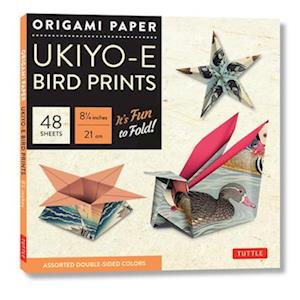 Origami Paper 8 1/4" (21 cm) Ukiyo-e Bird Print 48 Sheets