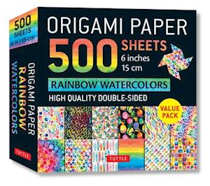 Origami Paper 500 Sheets Rainbow Watercolors 6 (15 CM)