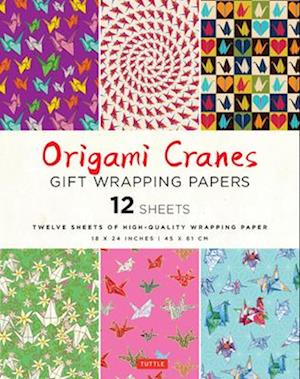 Origami Cranes Gift Wrapping Paper - 12 sheets