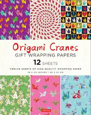 Origami Cranes Gift Wrapping Papers - 12 sheets