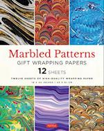 Marbled Patterns Gift Wrapping Papers - 12 sheets