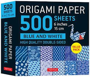 Origami Paper 500 Sheets Blue & White 6 (15 CM)