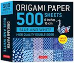 Origami Paper 500 Sheets Blue & White 6 (15 CM)