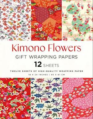 Kimono Flowers Gift Wrapping Papers - 12 sheets