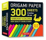 Origami Paper 300 sheets Vibrant Colors 4" (10 cm)
