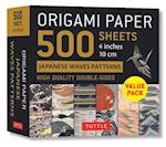 Origami Paper 500 sheets Japanese Waves 4" (10 cm)