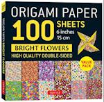 Origami Paper 100 Sheets Bright Flowers 6 (15 CM)