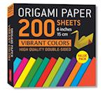 Origami Paper 200 Sheets Vibrant Colors 6 (15 CM)