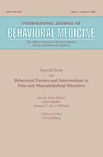 Behavioral Factors and Interventions in Pain and Musculoskeletal Disorders