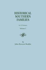 Historical Southern Families. in 23 Volumes. Volume I