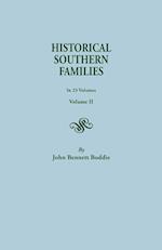 Historical Southern Families. in 23 Volumes. Volume II