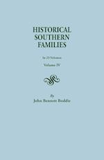 Historical Southern Families. in 23 Volumes. Volume IV